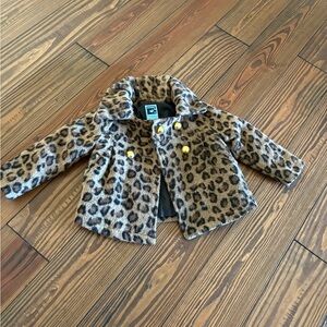 Old Navy Kids Leopard Print Pea Coat